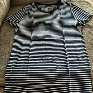 Womens Faded Glory Navy and White Striped Top